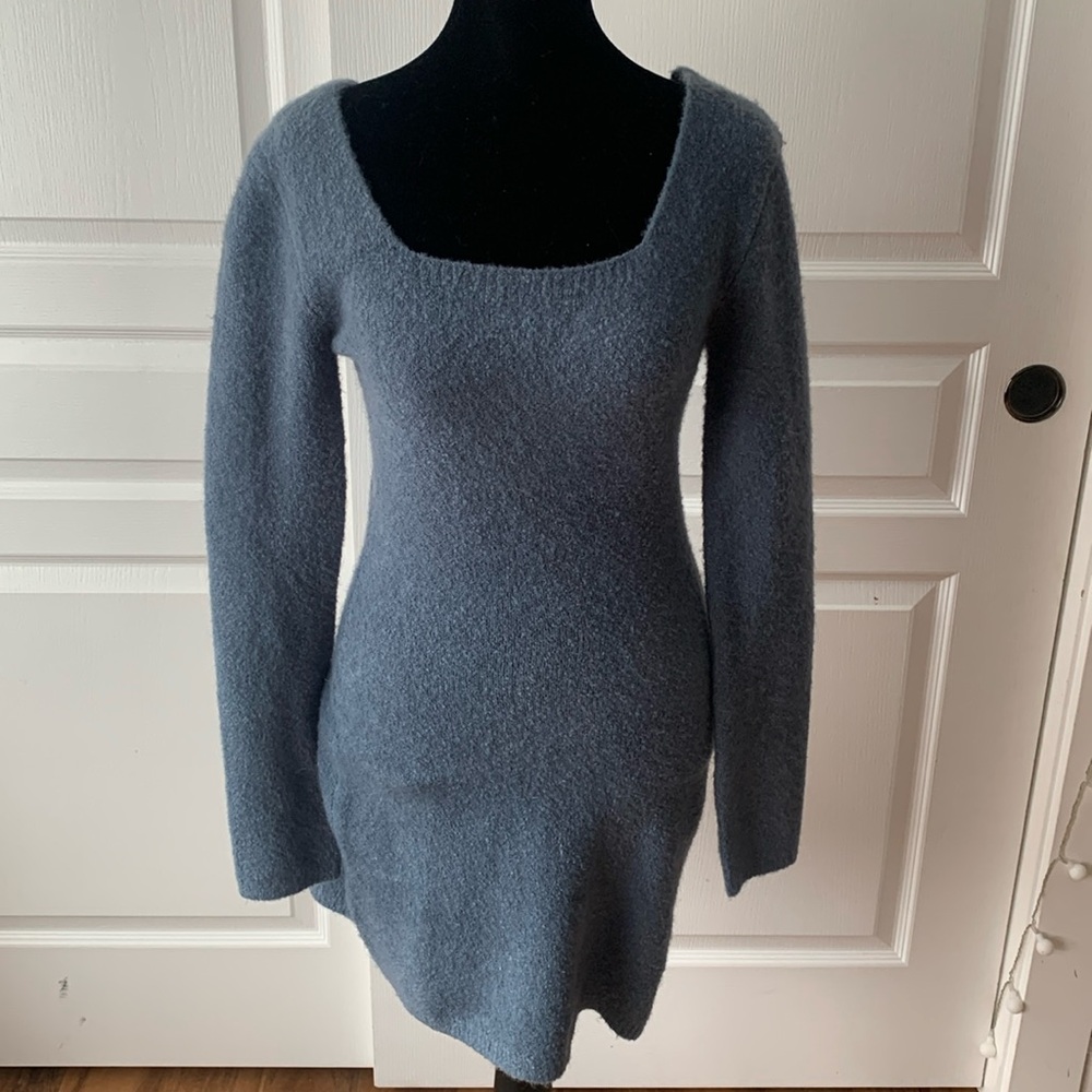 Sweater material long sleeve dress from Zara, size small